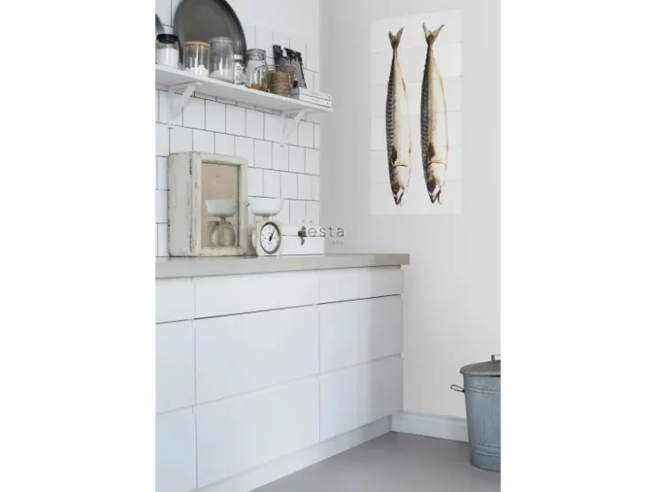 ESTAhome Wandtattoo Fische Grau 97 x 48,5 cm 159030