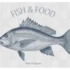 ESTAhome Wandtattoo Fisch Blau 145 x 97 cm 159034* Wandtattoos