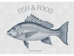 ESTAhome Wandtattoo Fisch Blau 145 x 97 cm 159034* Wandtattoos
