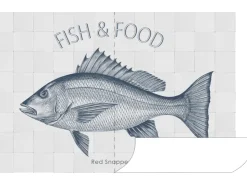 ESTAhome Wandtattoo Fisch Blau 145 x 97 cm 159034* Wandtattoos