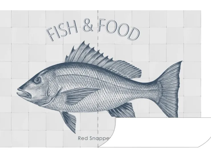 ESTAhome Wandtattoo Fisch Blau 145 x 97 cm 159034* Wandtattoos