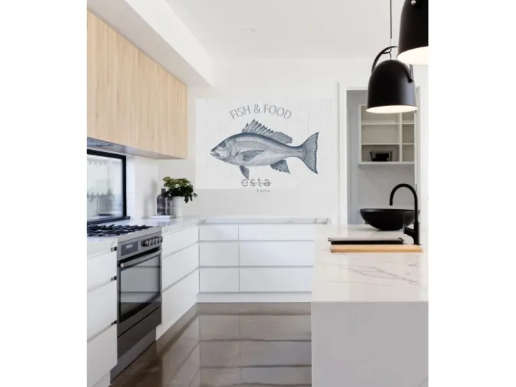ESTAhome Wandtattoo Fisch Blau 145 x 97 cm 159034* Wandtattoos