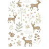 ESTAhome Wandtattoo Hirsche Beige und Rosa 33 cm x 47,5 cm 156122