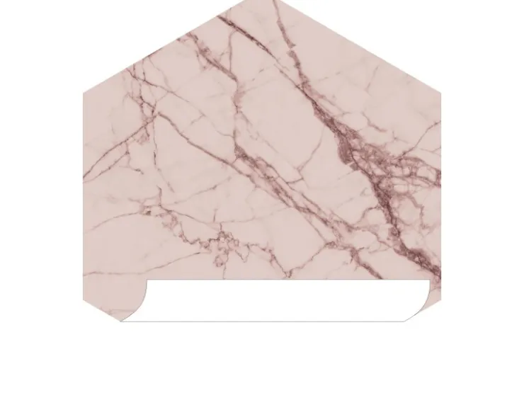 ESTAhome Wandtattoo Marmor-Optik Graurosa 70 x 81 cm 159003