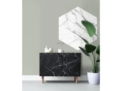 ESTAhome Wandtattoo Marmor-Optik Schwarz-Weiß 140 x 161 cm 159026