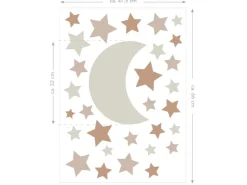 ESTAhome Wandtattoo Sternenhimmel Sandbraun und Terrakotta 47,5 cm x 66 cm 156110* Wandtattoos