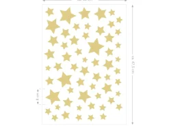 ESTAhome Wandtattoo Sternenhimmel Gelb 33 cm x 47,5 cm 156120* Wandtattoos