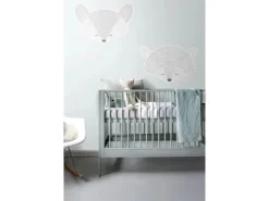 ESTAhome Wandtattoo Tierköpfe Hellgrau 70 x 46,5 cm 158969