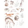 ESTAhome Wandtattoo Waldtiere Braun 47,5 cm x 66 cm 156103* Wandtattoos