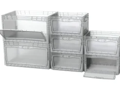 Eurobox-System Box Flap Side 60 x 40 x 32 cm Transparent