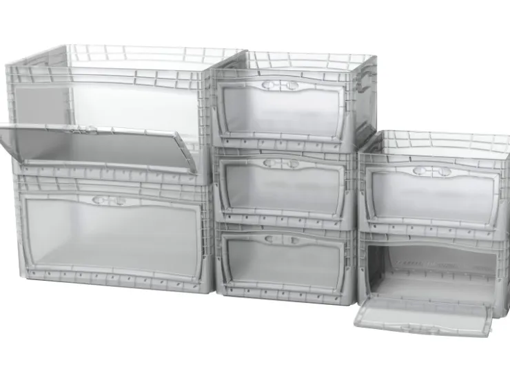 Eurobox-System Box Flap Side 60 x 40 x 32 cm Transparent