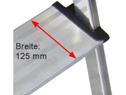 Euroline 22578 Stufenstehleiter mit Sicherheitsbrücke und Werkzeugablage 5 Stufen* Klapptritte