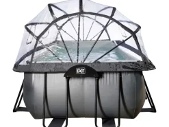 Exit Toys Exit Black Leather Pool Schwarz 400 x 200 x 122 cm m. Sandfilterpumpe, Abdeckung