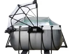 Exit Toys Exit Black Leather Pool Schwarz 400 x 200 x 122 cm m. Sandfilterpumpe, Abdeckung
