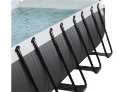 Exit Toys Exit Black Leather Pool Schwarz 400 x 200 x 122 cm m. Sandfilterpumpe, Abdeckung