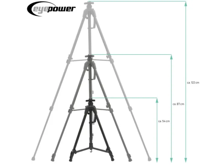 eyepower Staffelei Aluminium 58 x 160 cm Schwarz* Künstlerzubehör