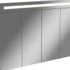 Fackelmann Spiegelschrank LINO Dark Oak 11 cm mit Softclose Türen* Überwürfe