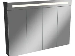 Fackelmann Spiegelschrank LINO Dark Oak 11 cm mit Softclose Türen* Überwürfe