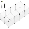 Feandrea Freigehege mit Bodenplatten 143 cm x 73 cm x 46 cm Weiß