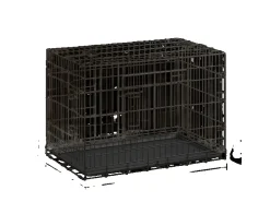 Feandrea Hundekäfig 92,5 cm x 57,5 cm x 64 cm Schwarz* Hundebedarf