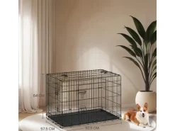 Feandrea Hundekäfig 92,5 cm x 57,5 cm x 64 cm Schwarz* Hundebedarf