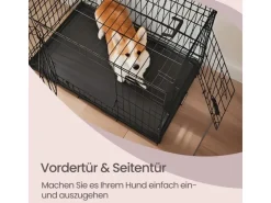 Feandrea Hundekäfig 92,5 cm x 57,5 cm x 64 cm Schwarz* Hundebedarf