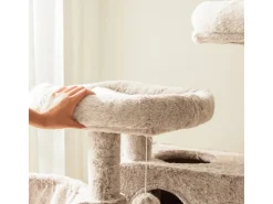 Feandrea Kratzbaum 135 cm Braun-Weiß* Katzenbedarf