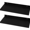 FIFITARA Wandregal 40cm 2er Set Aus Stahl Schwarz Pulverbeschichtet Schweberegal Wandboard Bücherregal Metallregal Mit Dübeln Und Schrauben* Schweberegale|Metallregale