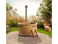 FinnTherm Holz-Badefass Bergen Ø 160 cm x 101 cm mit Ofen