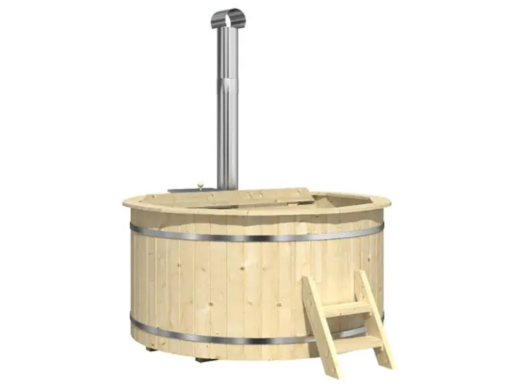 FinnTherm Holz-Badefass Bergen Ø 160 cm x 101 cm mit Ofen