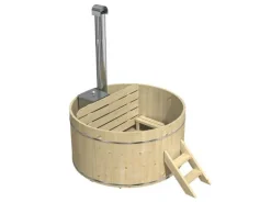 FinnTherm Holz-Badefass Bergen Ø 160 cm x 101 cm mit Ofen