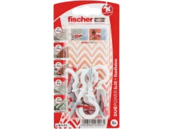 Fischer Dübel DuoPower Ø 6 mm x 30 mm RH N K 6 Stück mit Rundhaken* Gardinenstangen