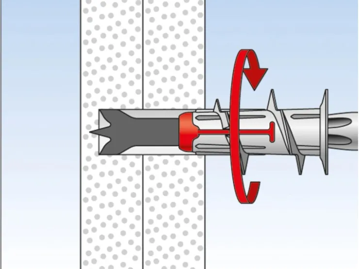 Fischer Gipskartondübel Duoblade S K mit Spanplattenschraube je 6 Stück* Gardinenstangen
