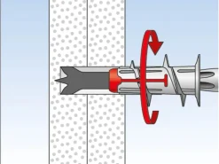 Fischer Gipskartondübel Duoblade S mit Spanplattenschraube je 20 Stück* Gardinenstangen