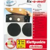 fix-o-moll Klettpunkte selbstklebend 4 Sets Schwarz 35 mm* Bastelzubehör