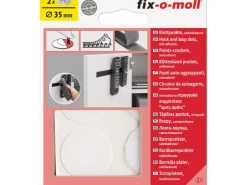 fix-o-moll Klettpunkte selbstklebend 4 Sets Weiß 35 mm* Bastelzubehör
