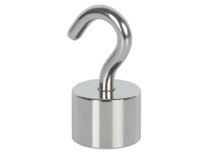 fix-o-moll Magnethaken Neodym 41 mm x Ø 20 mm Silber 2 Stück* Laternen