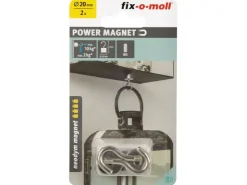 fix-o-moll Magnethaken Neodym 41 mm x Ø 20 mm Silber 2 Stück* Laternen