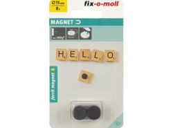 fix-o-moll Magnetscheibe Ferrit Klebend 3 mm x Ø 15 mm Schwarz 8 Stück