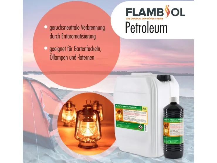 Flambiol Petroleum Heizöl in Flaschen 30 x 1l* Laternen