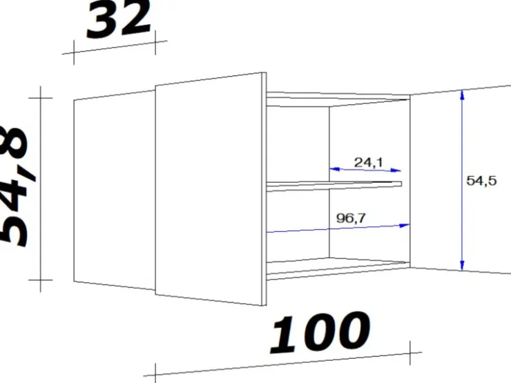 Flex-Well Exclusiv Küchen-Hängeschrank Joelina 100 cm Weiß* Schränke