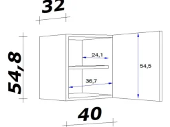 Flex-Well Exclusiv Küchen-Hängeschrank Joelina 40 cm* Schränke