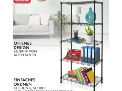Floordirekt Gitterregal Taranaki Metallregal Entnehmbare Ablagen 75 x 40 x 170 cm* Metallregale