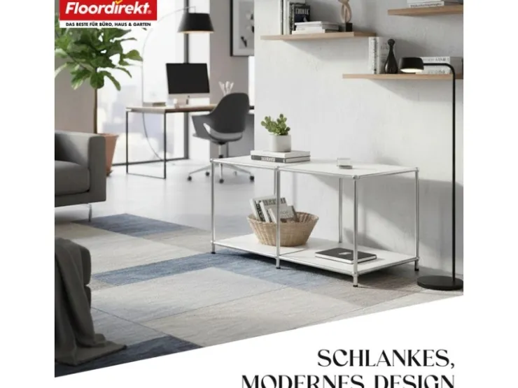 Floordirekt Metallregal Concept Epure MK-016 Sideboard 78 x 40 x 46 cm* Regale Schwarz|Regal Weiß