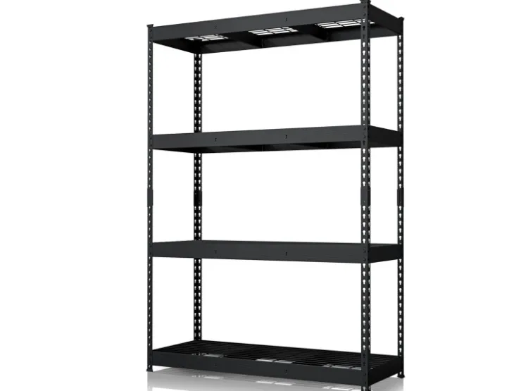 Floordirekt Schwerlastregal Yukon Rivet 4 Böden 180 x 120 x 60 cm* Metallregale|Regale Schwarz