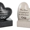 FlowerPower Gedenkstein Herz Unendlich 8 cm x 13 cm x 17 cm Grau