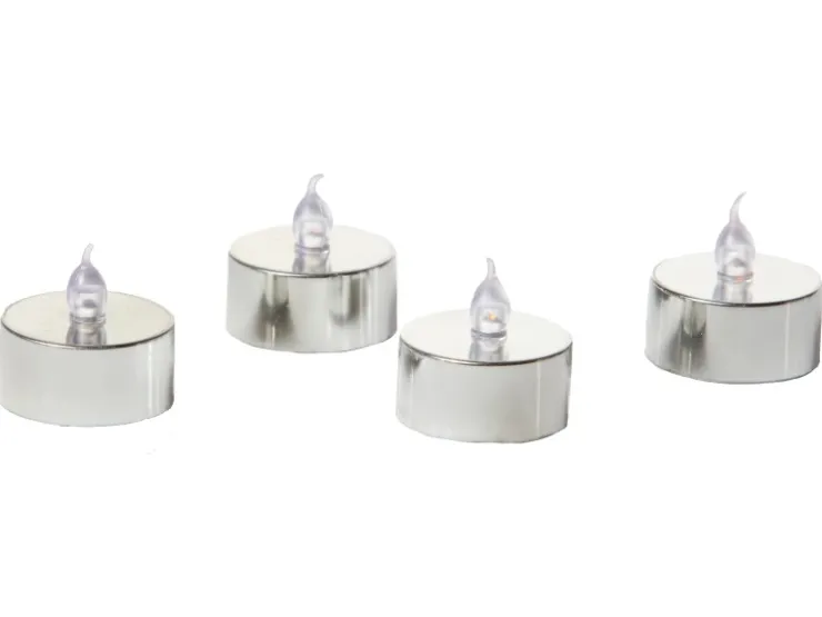 FlowerPower LED Teelichter Riga 4er Set sanft flackernd* Kerzen