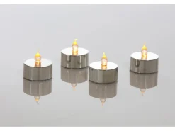 FlowerPower LED Teelichter Riga 4er Set sanft flackernd* Kerzen