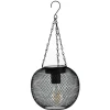 FlowerPower LED-Hängeleuchte Nina 2er-Set Ø 14,5 cm Schwarz