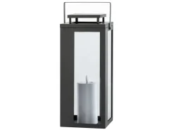 FlowerPower LED-Laterne Lucido Outdoor 40,5 cm x 16,5 cm x 16,5 cm Schwarz